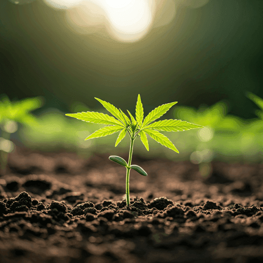 la Importancia de la f iluminación en el crecimiento del cannabis Plántula De Cannabis En Desarrollo